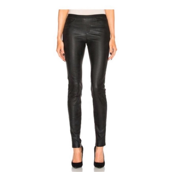 Helmut Lang REAL Black Leather Skinny Pants